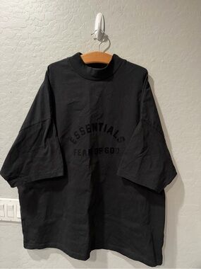 Fear Of God FOG Essentials Jet Black Tuxedo Shirt XL Bin 3